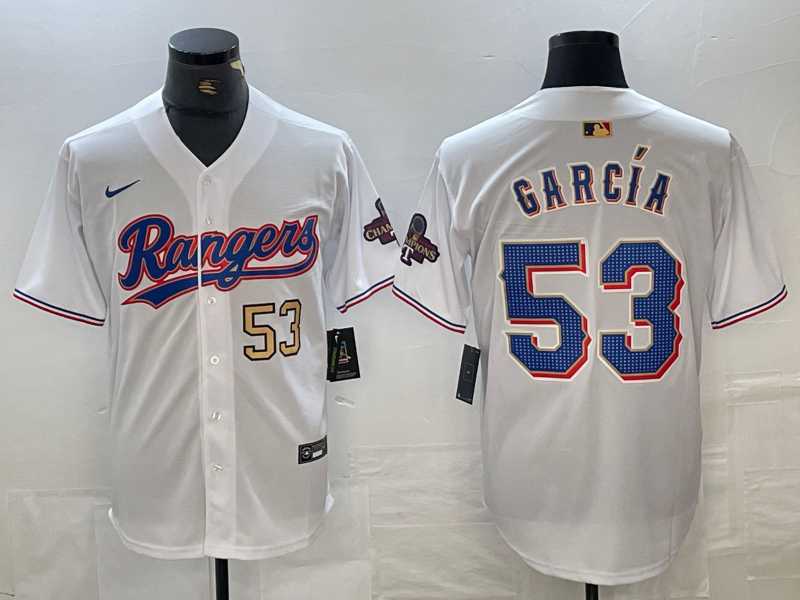 Men's Texas Rangers #53 Adolis Garcia Number White 2023 World Series Champions Cool Base Jerseys,We sell and wholesale Men's Texas Rangers #53 Adolis Garcia Number White 2023 World Series Champions Cool Base Jerseys on line form chian!